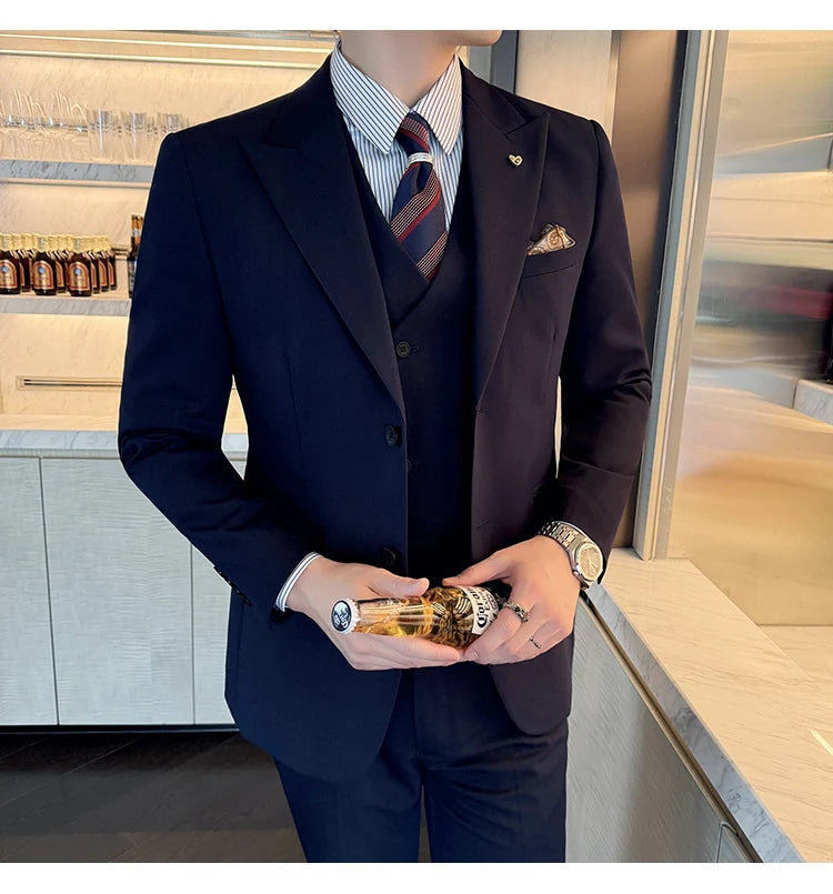 Men’s Slim-Fit Three-Piece Suit