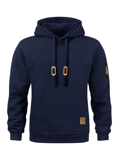 Moletom Casual Waffle com Capuz