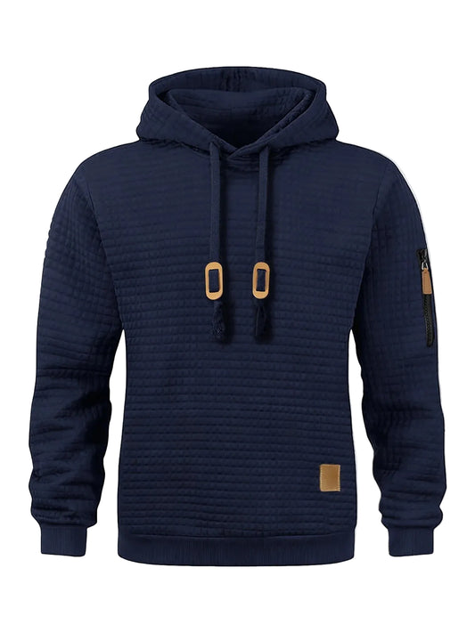 Moletom Casual Waffle com Capuz