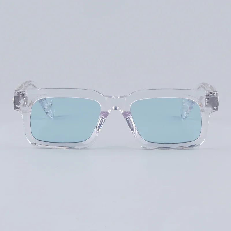 JMM BELVEDERE High Quality Rectangle Acetate Sunglasses Uv400 Men Designer Brand Handmade Vintage Eyeglasses with Case