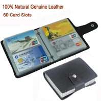 Vintage Handmade Crazy Horse Genuine Leather Card Wallet Small Purse Men Credit Card Holder Women Bus Card Sleeve ID Card Holder