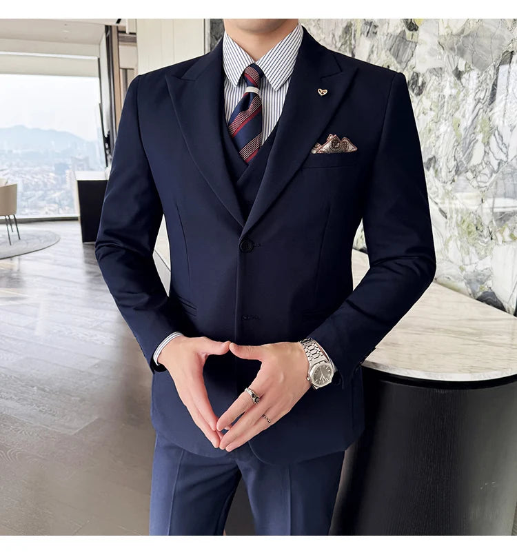 Men’s Slim-Fit Three-Piece Suit