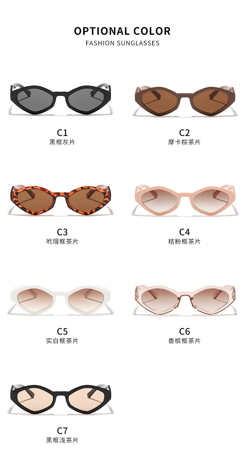 Vintage Cat Eye Sunglasses Women Men 2025 Brand Designer Fashion Goggle Sun Glasses Female Trends Shades Outside Eyewear UV400