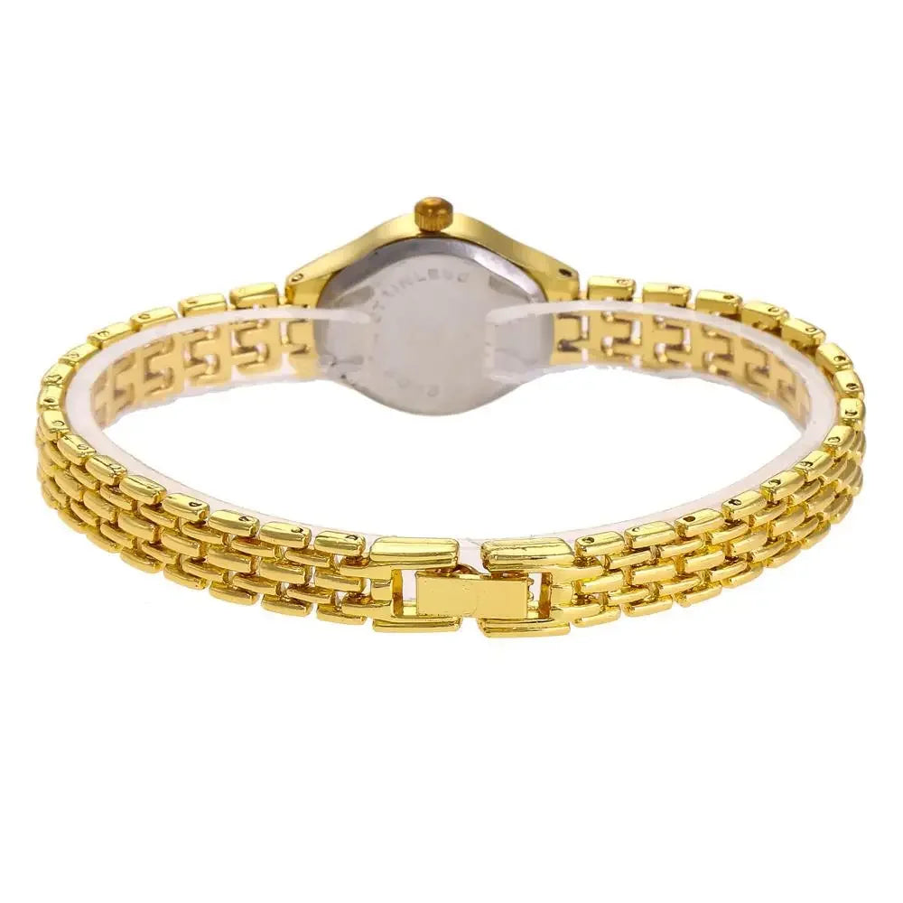 Hight Quality Brand Quartz Watch Womens Small Round Dial Quartz Wristwatches Fashion Women Gift Metal Watch Reloj Mujer