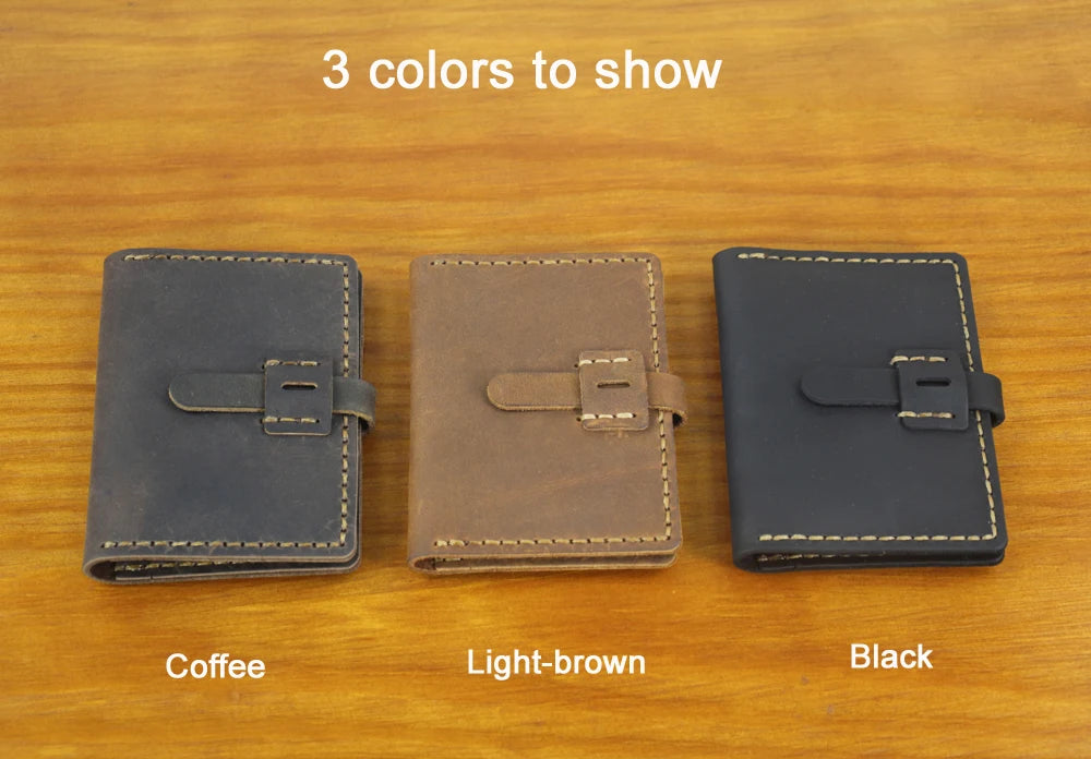 Luxury Handmade Genuine Leather Card Wallet Men Credit Card holder Women ID Sleeve Name Card Holder Cowhide Business Card Case