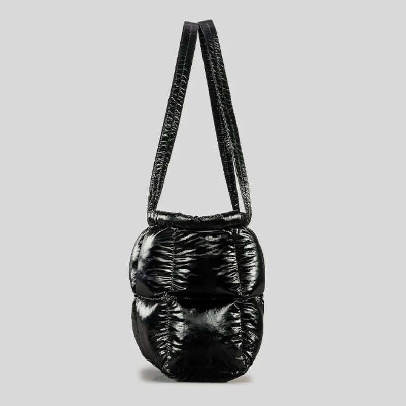 2025 New Winter Plaid Quilted Cotton-padded Large Capacity Shoulder Bag for Women Casual Nylon Down Cotton Soft Tote Bag