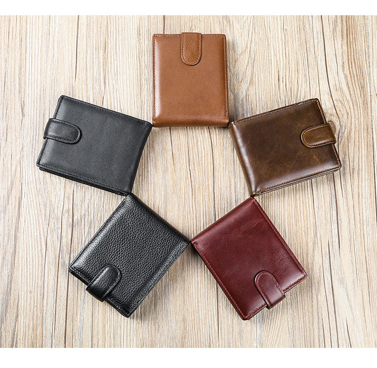 WESTAL RFID Designer Wallet Men Genuine Leather RFID Wallet Front Coin Pocket Purse Money Bag Leather Card Holder Wallet for Men