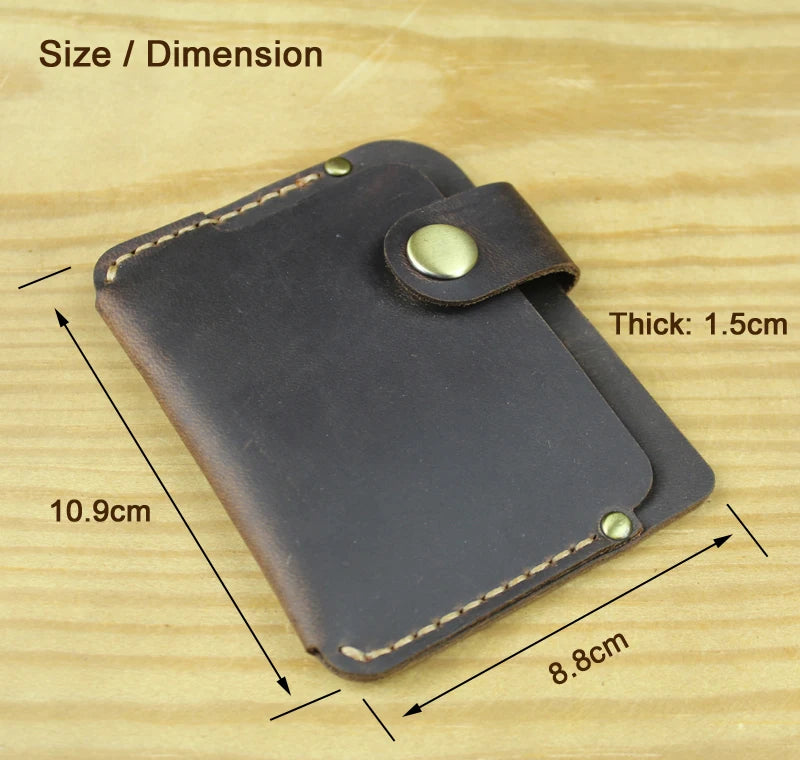 Luxury Handmade Genuine Leather Card Wallet Men Credit Card holder Women ID Sleeve Name Card Holder Cowhide Business Card Case