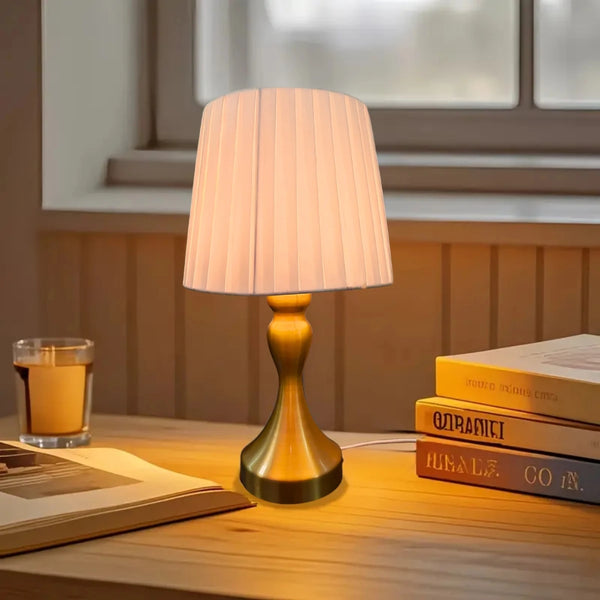 Roselle Nordic Retro Pleated Table Lamp