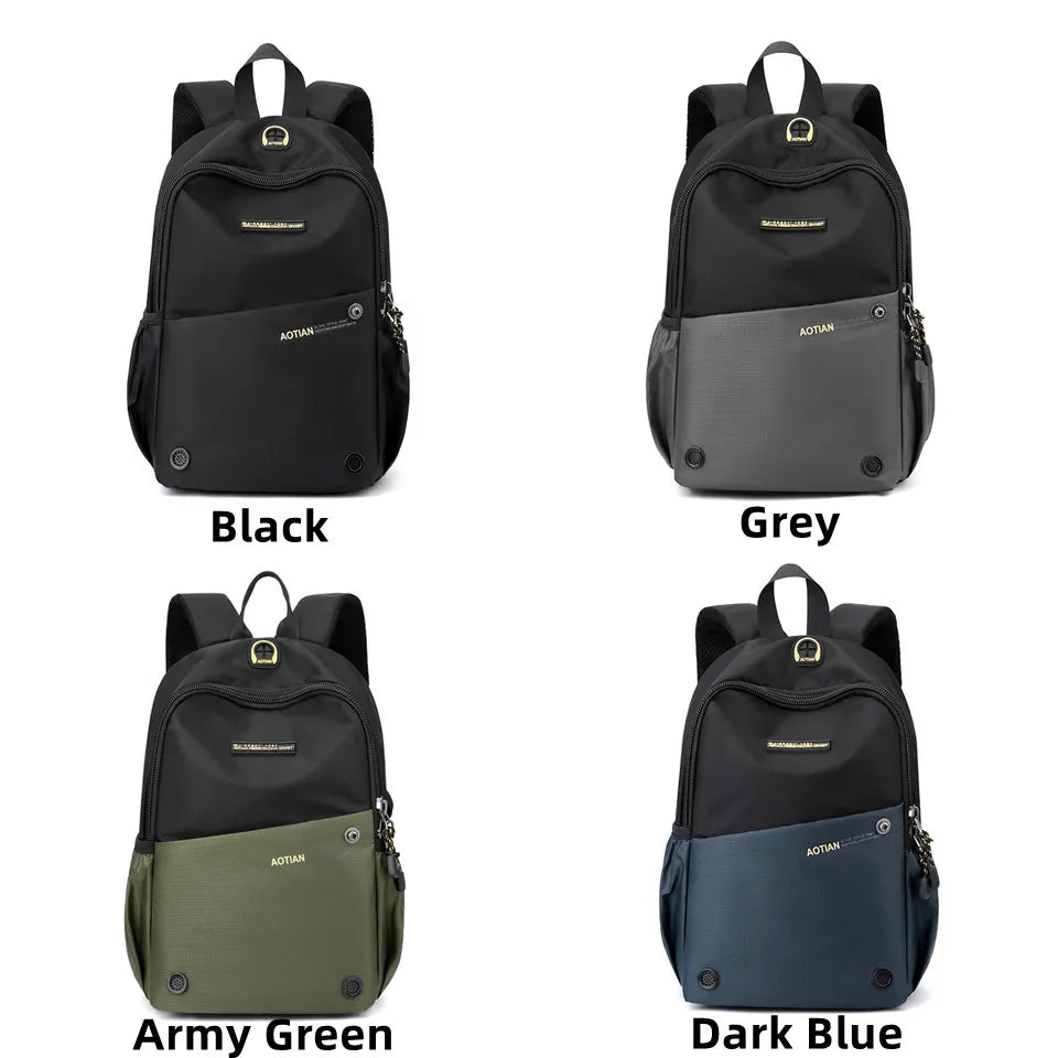 New Waterproof Oxford Men Backpack Zipper School Bags For Teenagers Small Shoulder Backpack Male Multifunction Rucksack