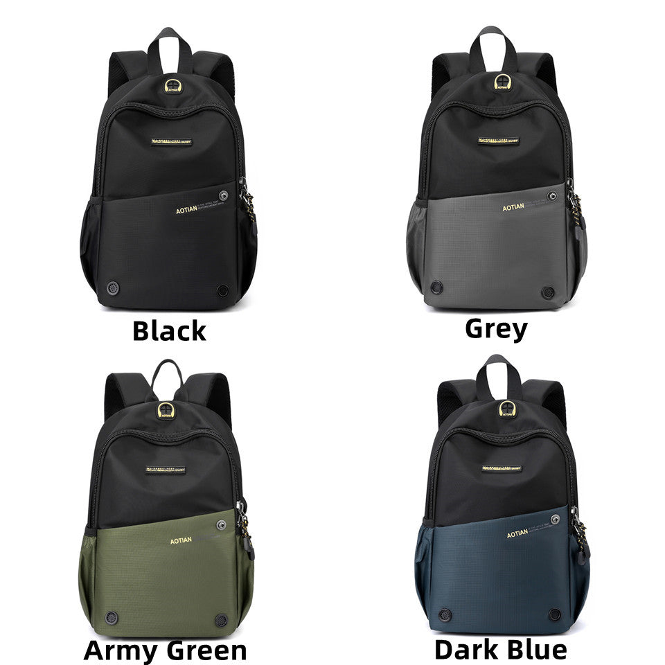 New Waterproof Oxford Men Backpack Zipper School Bags For Teenagers Small Shoulder Backpack Male Multifunction Rucksack