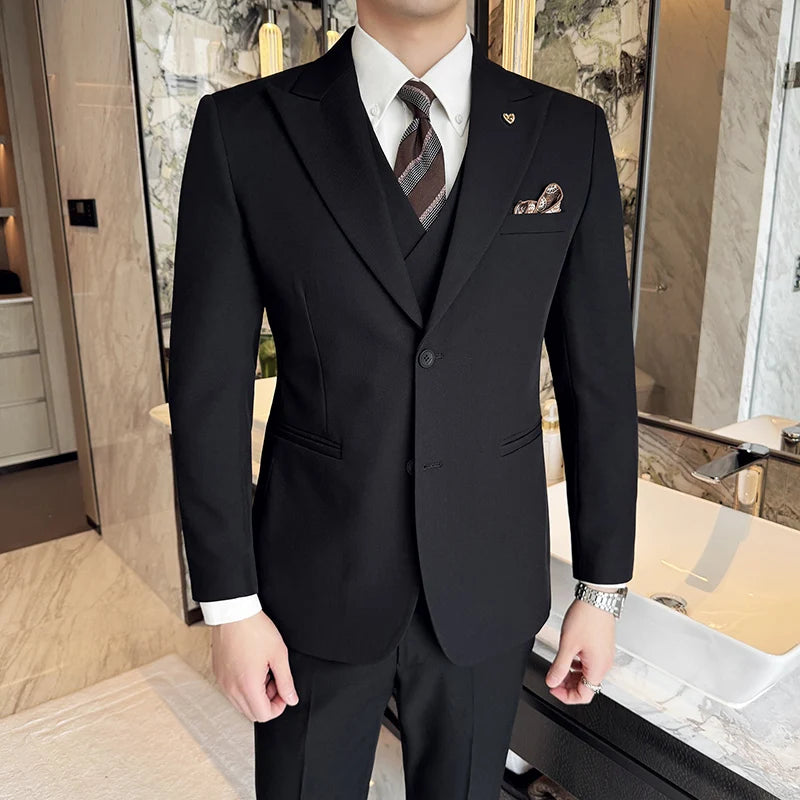 Men’s Slim-Fit Three-Piece Suit