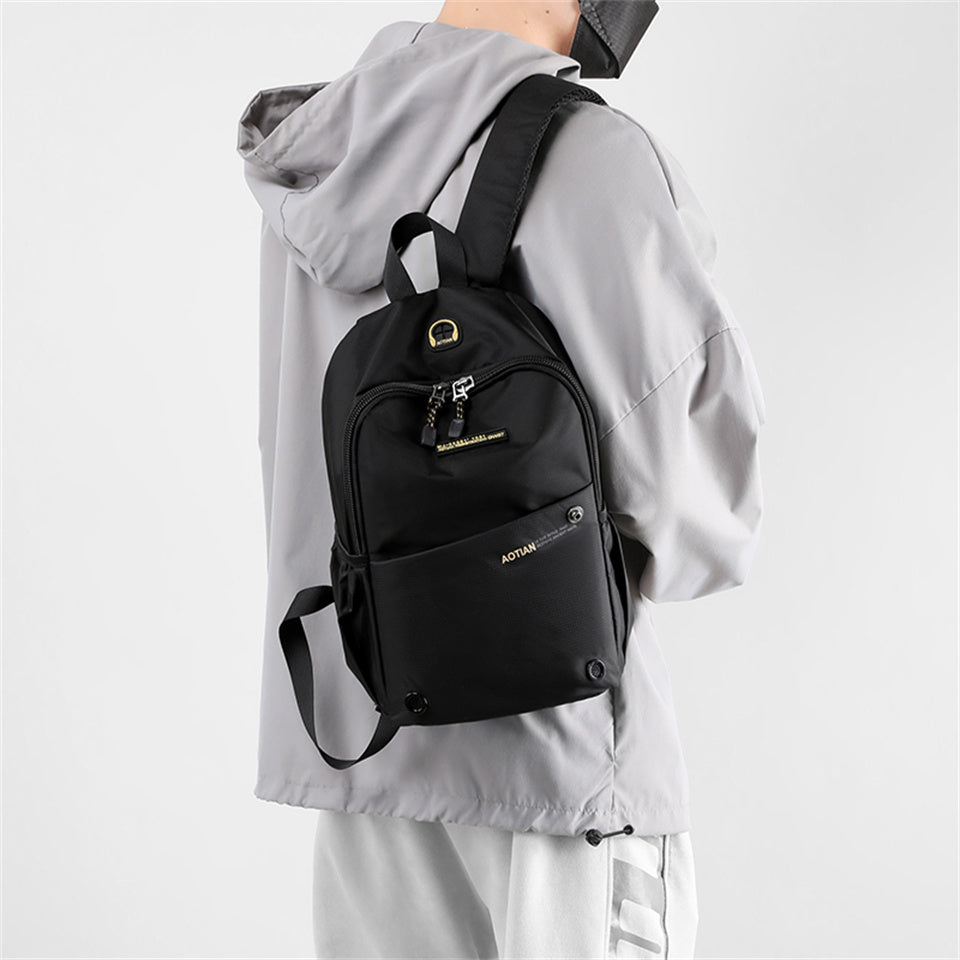 New Waterproof Oxford Men Backpack Zipper School Bags For Teenagers Small Shoulder Backpack Male Multifunction Rucksack