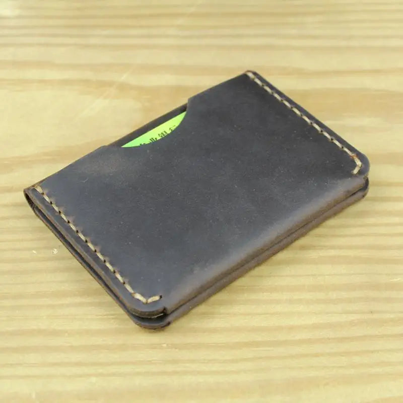 Luxury Handmade Genuine Leather Card Wallet Men Credit Card holder Women ID Sleeve Name Card Holder Cowhide Business Card Case