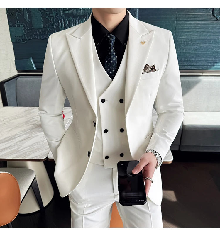 Men’s Slim-Fit Three-Piece Suit