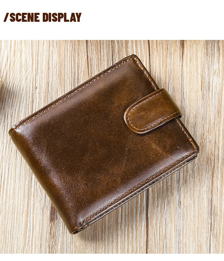 WESTAL RFID Designer Wallet Men Genuine Leather RFID Wallet Front Coin Pocket Purse Money Bag Leather Card Holder Wallet for Men
