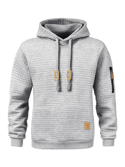 Moletom Casual Waffle com Capuz