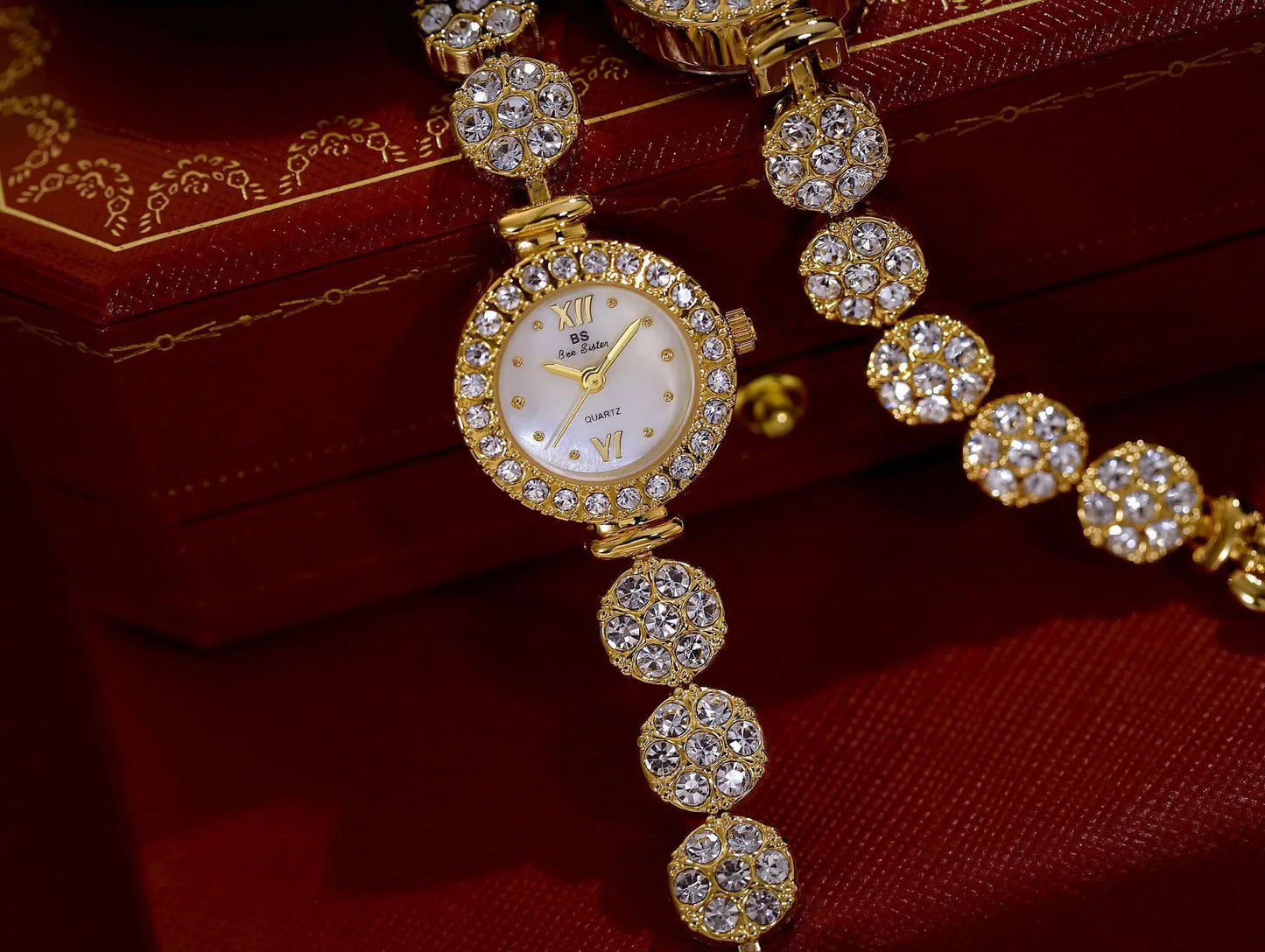 Women Watch Light Luxury Brand Starry Sky Diamond Flower Bracelet Exquisite High end Ladies Fashion Quartz Wristwatches