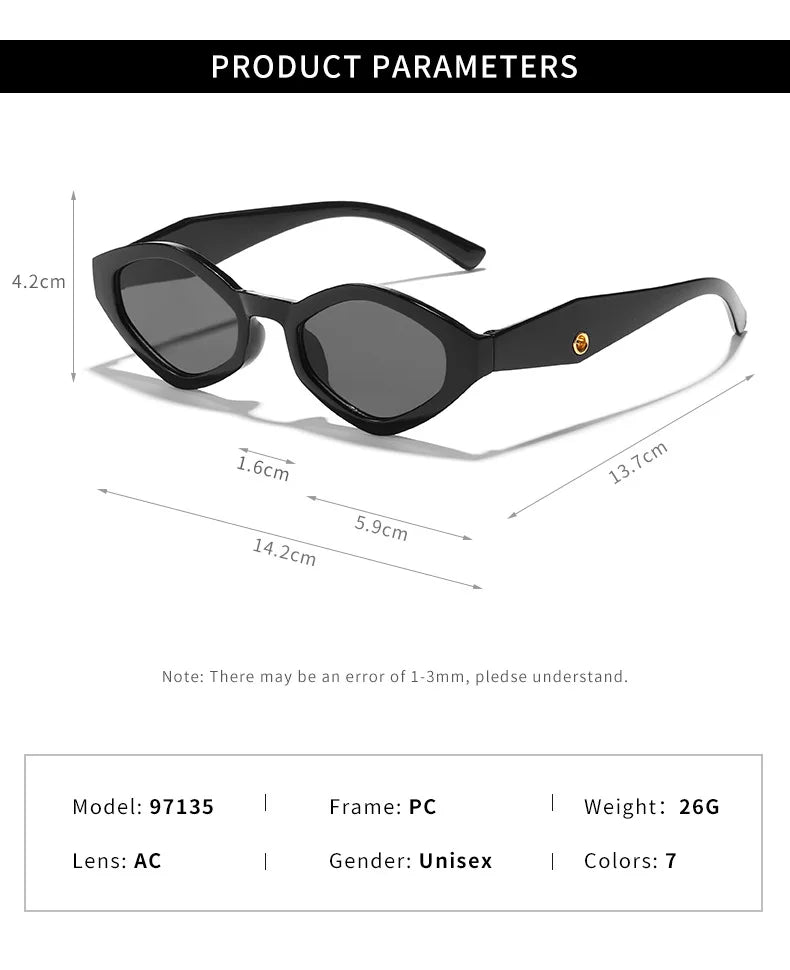 Vintage Cat Eye Sunglasses Women Men 2025 Brand Designer Fashion Goggle Sun Glasses Female Trends Shades Outside Eyewear UV400