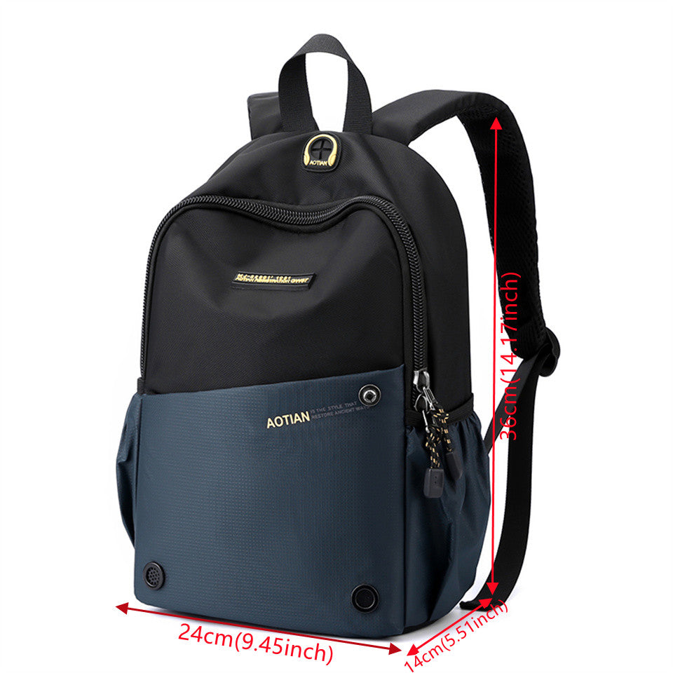 New Waterproof Oxford Men Backpack Zipper School Bags For Teenagers Small Shoulder Backpack Male Multifunction Rucksack