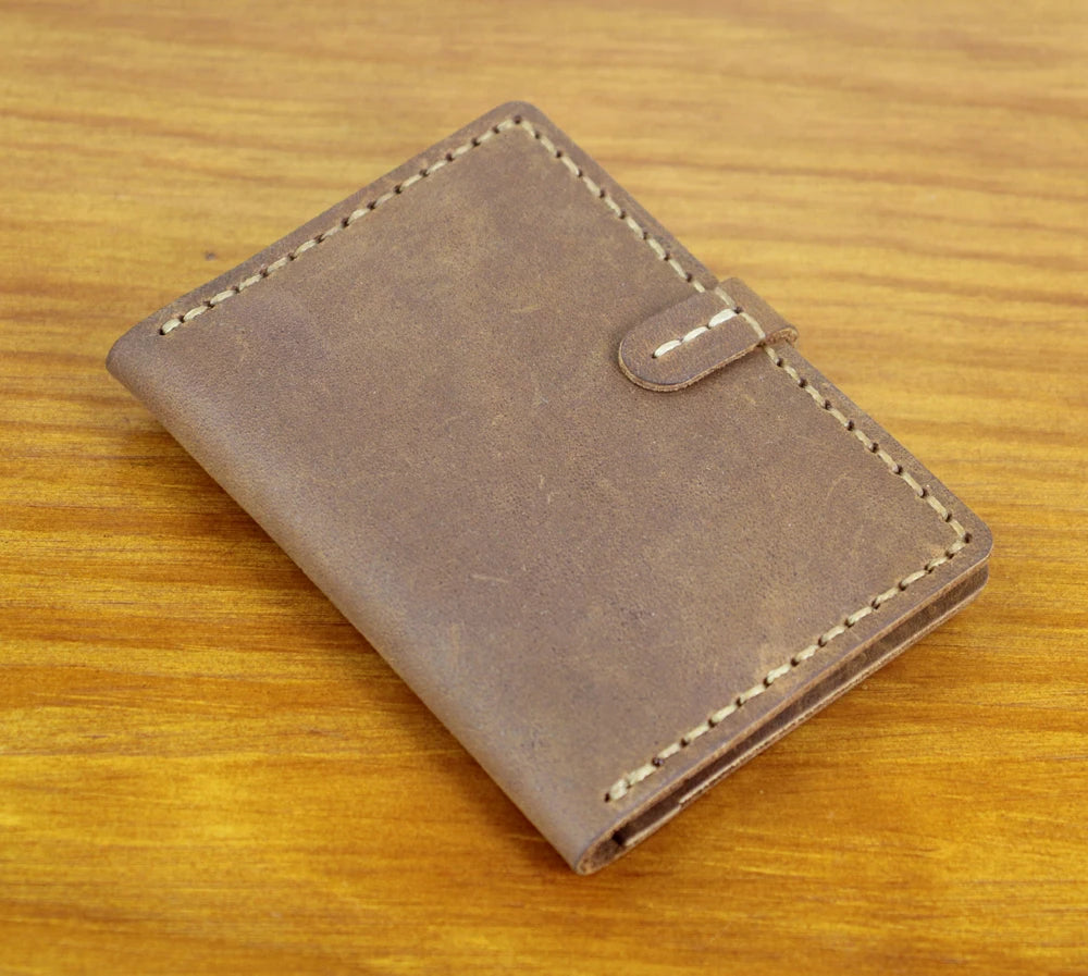 Luxury Handmade Genuine Leather Card Wallet Men Credit Card holder Women ID Sleeve Name Card Holder Cowhide Business Card Case