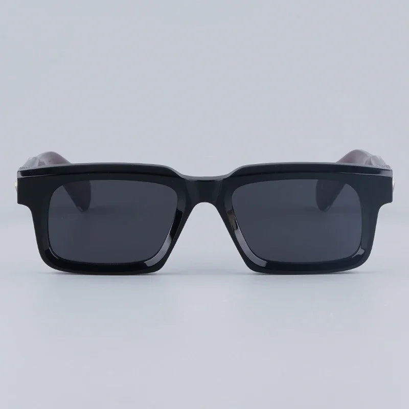 JMM BELVEDERE High Quality Rectangle Acetate Sunglasses Uv400 Men Designer Brand Handmade Vintage Eyeglasses with Case