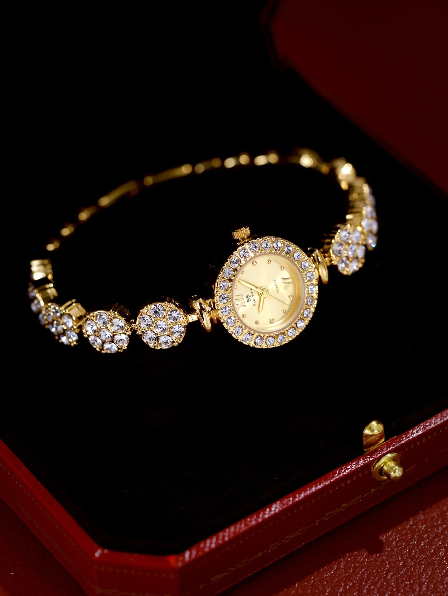 Women Watch Light Luxury Brand Starry Sky Diamond Flower Bracelet Exquisite High end Ladies Fashion Quartz Wristwatches