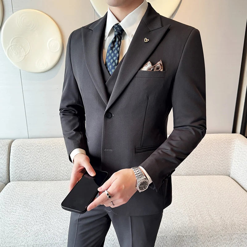 Men’s Slim-Fit Three-Piece Suit