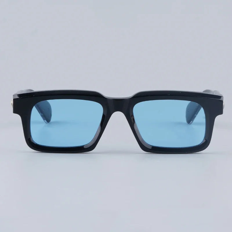 JMM BELVEDERE High Quality Rectangle Acetate Sunglasses Uv400 Men Designer Brand Handmade Vintage Eyeglasses with Case