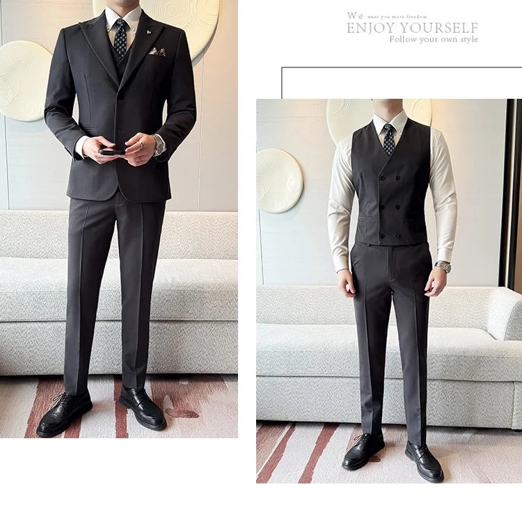 Men’s Slim-Fit Three-Piece Suit