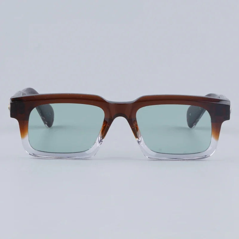 JMM BELVEDERE High Quality Rectangle Acetate Sunglasses Uv400 Men Designer Brand Handmade Vintage Eyeglasses with Case