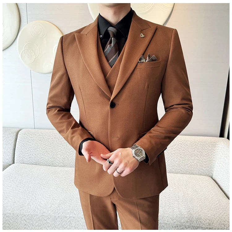 Men’s Slim-Fit Three-Piece Suit