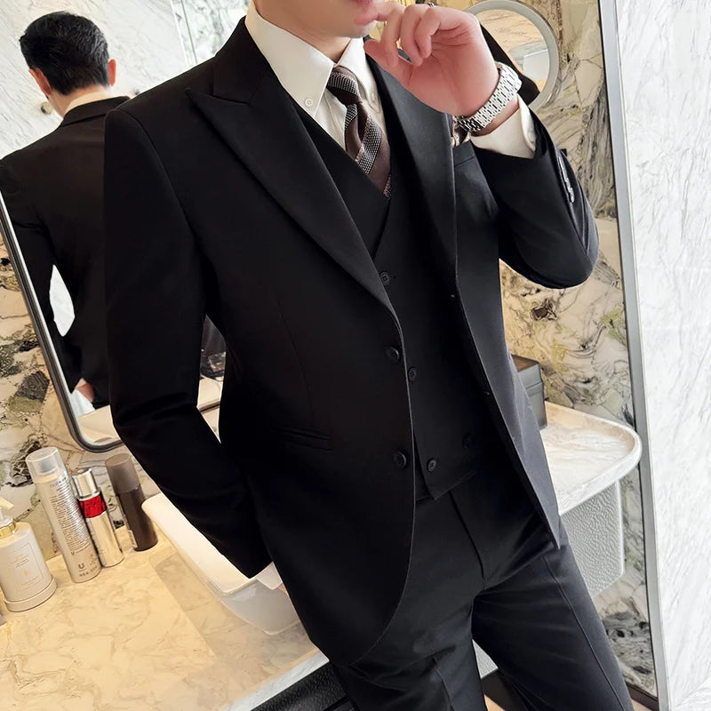 Men’s Slim-Fit Three-Piece Suit