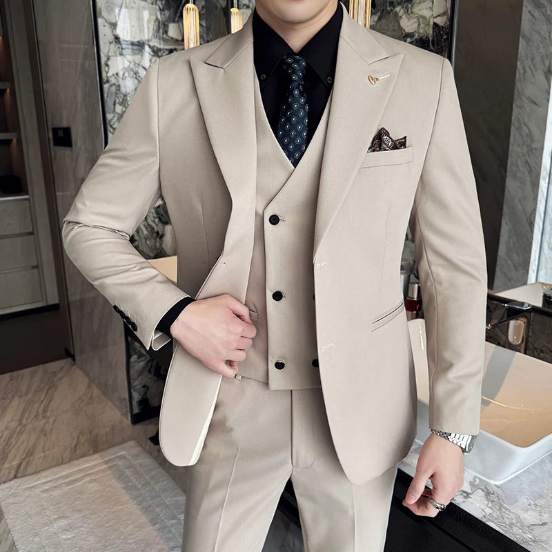 Men’s Slim-Fit Three-Piece Suit