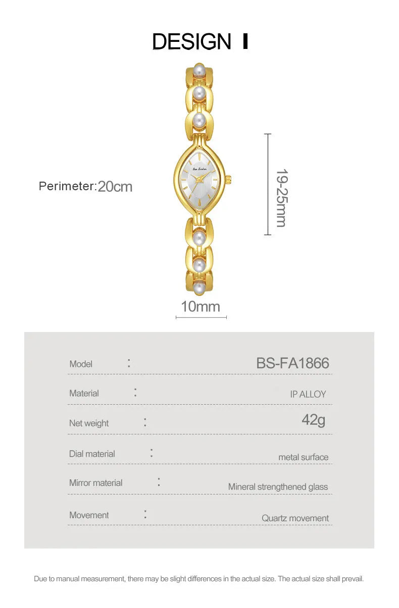 New Women Watch Gold Luxury Elegant Bracelet Wristwatch Fashion Retro Quartz Watches Gift For Ladies Small Dial Clock Waterproof