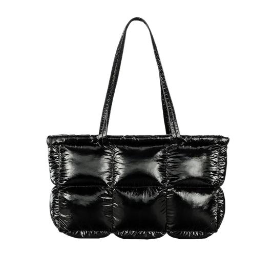 2025 New Winter Plaid Quilted Cotton-padded Large Capacity Shoulder Bag for Women Casual Nylon Down Cotton Soft Tote Bag