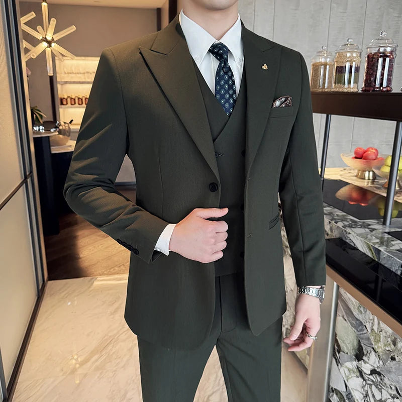 Men’s Slim-Fit Three-Piece Suit