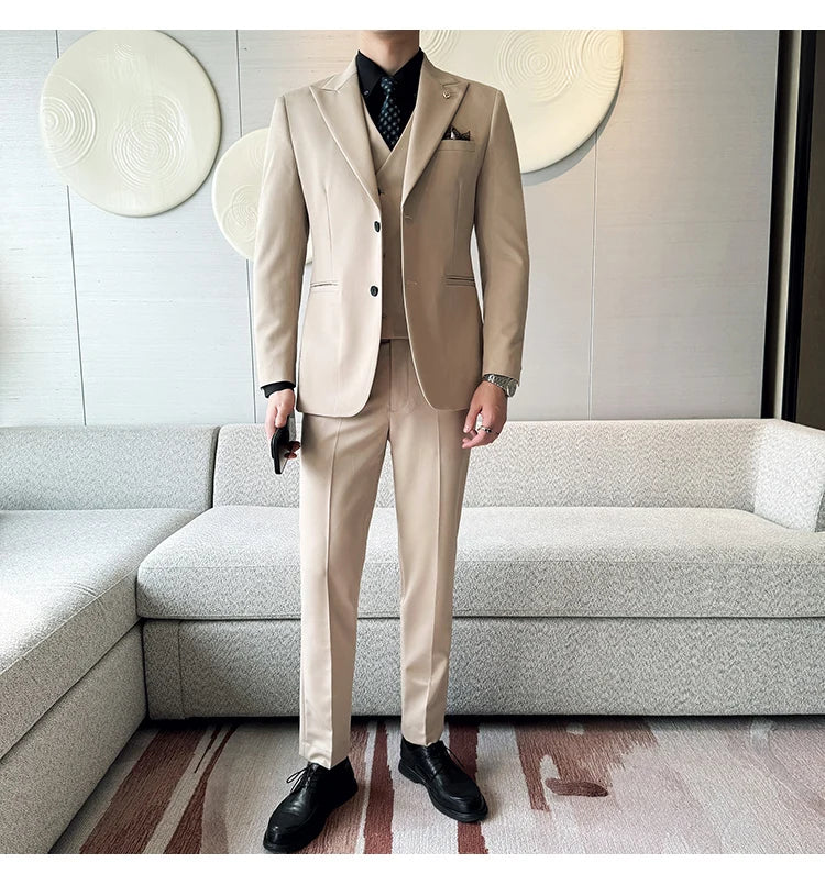 Men’s Slim-Fit Three-Piece Suit