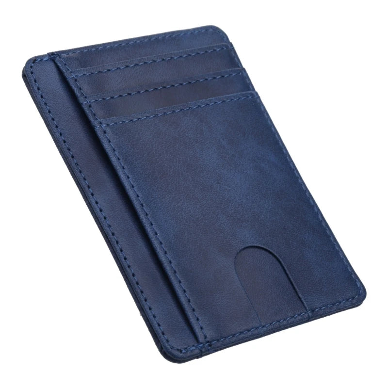 RFID Blocking Wallet Business Card Cover for Case Super Thin Men Leather Credit Card Holder