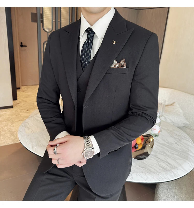 Men’s Slim-Fit Three-Piece Suit