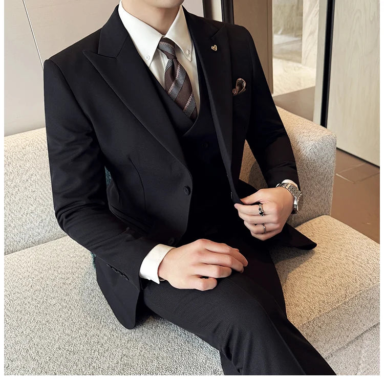 Men’s Slim-Fit Three-Piece Suit