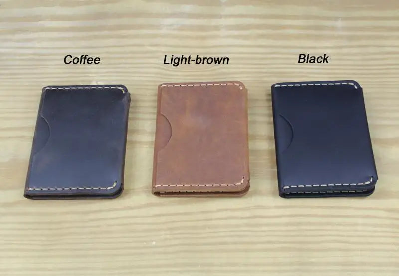 Luxury Handmade Genuine Leather Card Wallet Men Credit Card holder Women ID Sleeve Name Card Holder Cowhide Business Card Case