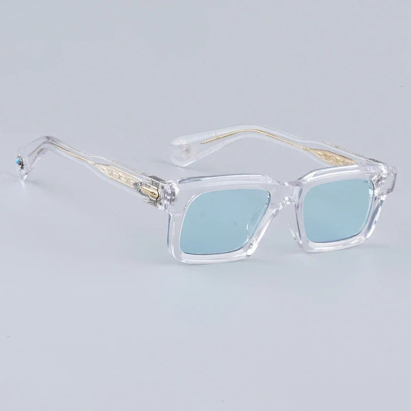 JMM BELVEDERE High Quality Rectangle Acetate Sunglasses Uv400 Men Designer Brand Handmade Vintage Eyeglasses with Case