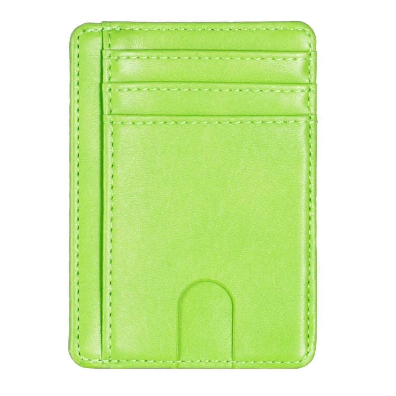 RFID Blocking Wallet Business Card Cover for Case Super Thin Men Leather Credit Card Holder