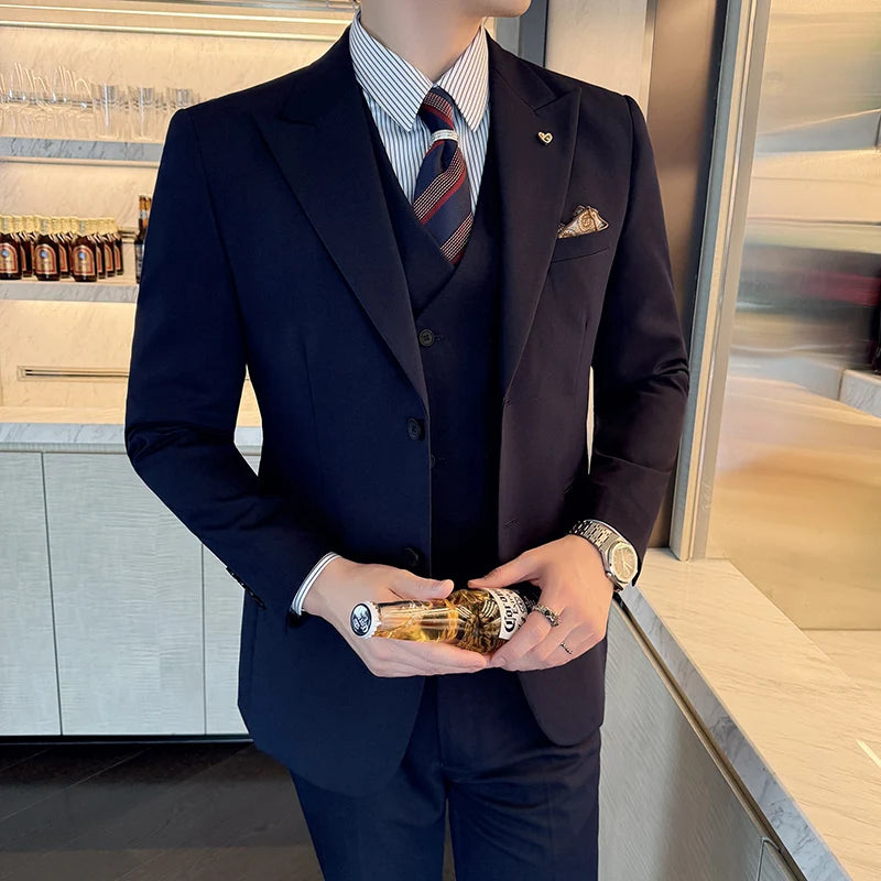 Men’s Slim-Fit Three-Piece Suit