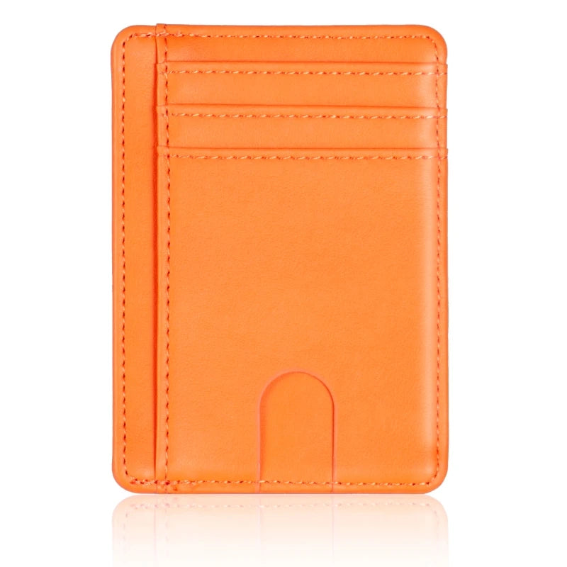 RFID Blocking Wallet Business Card Cover for Case Super Thin Men Leather Credit Card Holder