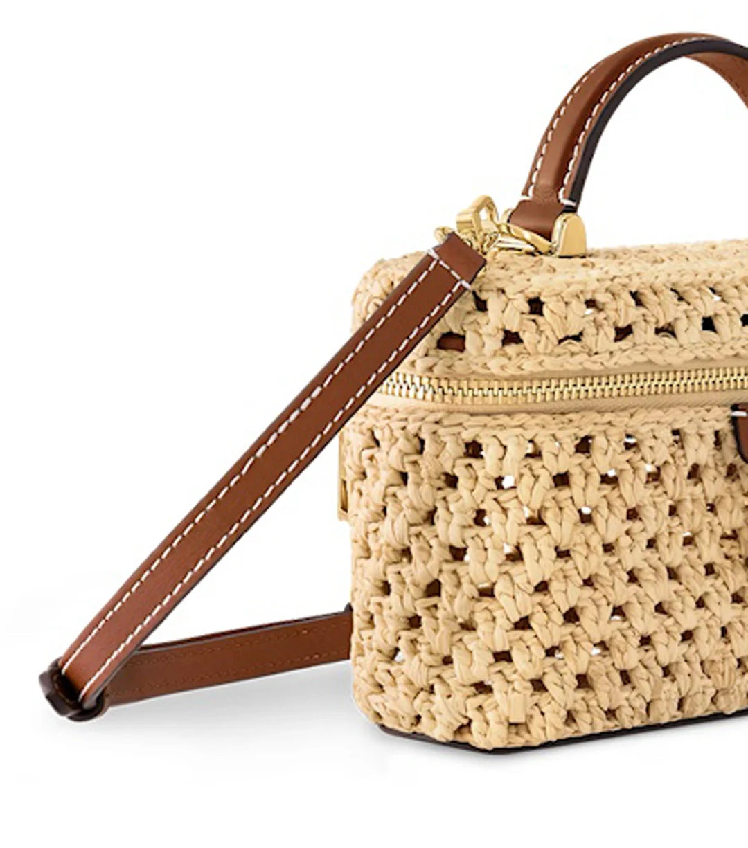 New in handbag purses for women messenger bags shoulder bags crocheted Lafite grass makeup bag shoulder bags 2025 new